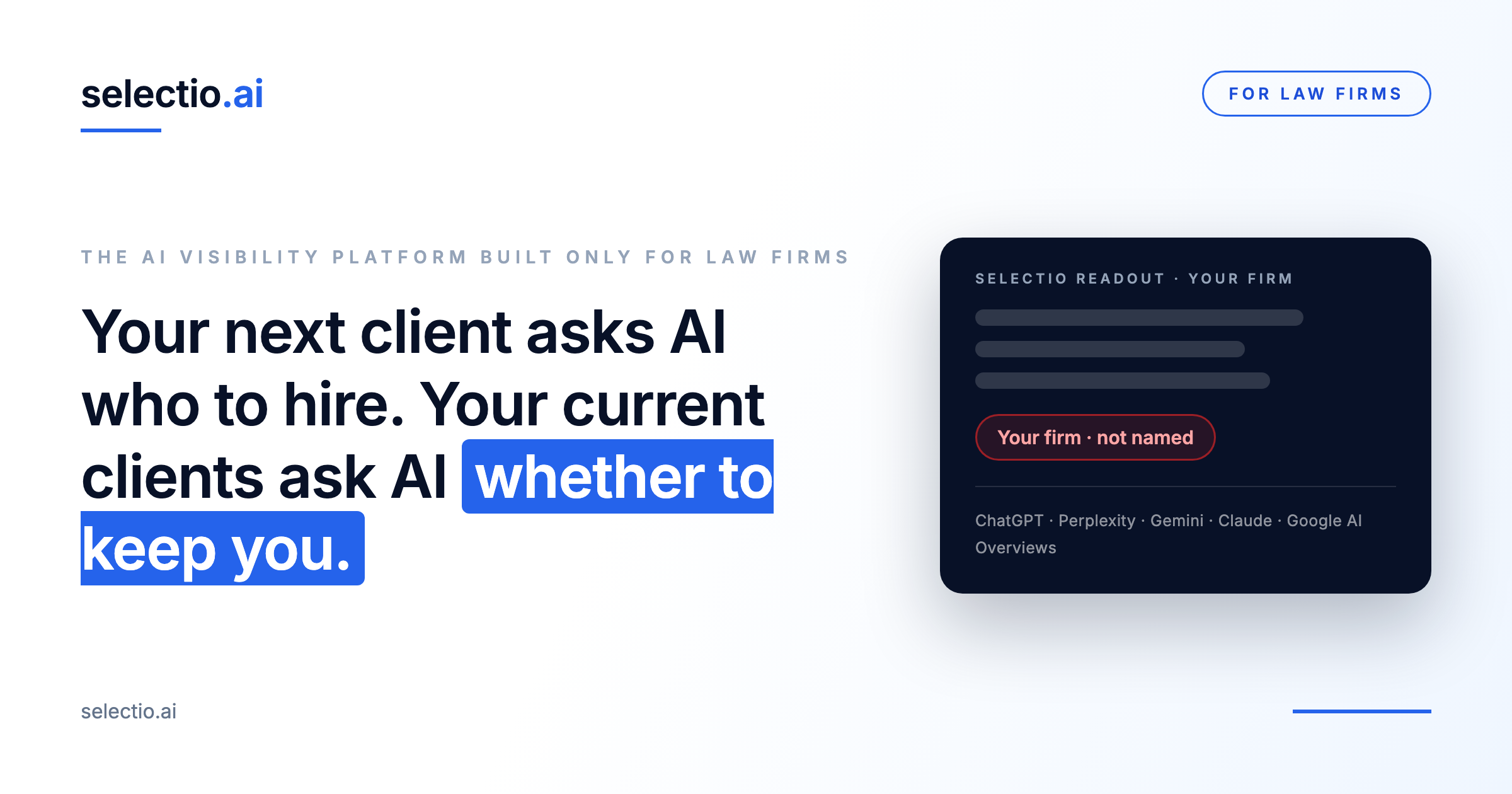 Closing the AI Visibility Gap for Law Firms | selectio.ai